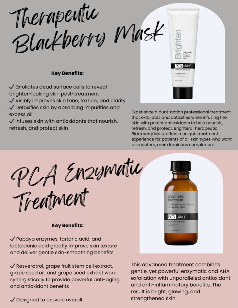 Therapeutic Blackberry Mask and PCA Enzymatic Treatment information