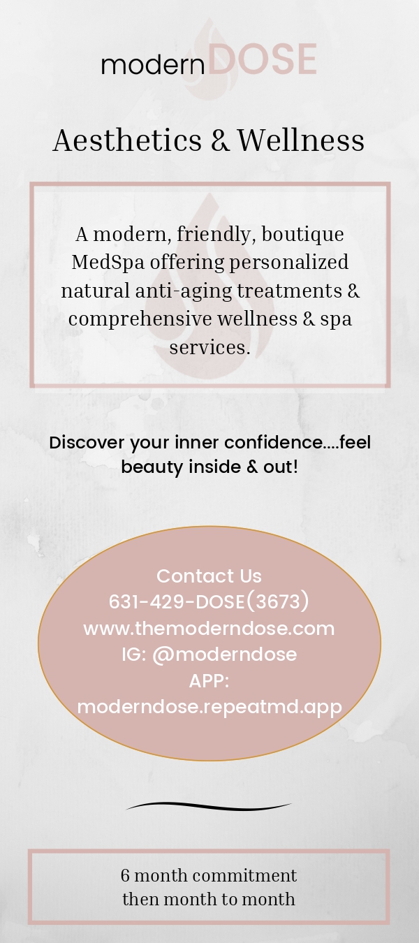 Modern Dose is a modern, friendly boutique medspa. Call us to learn more.