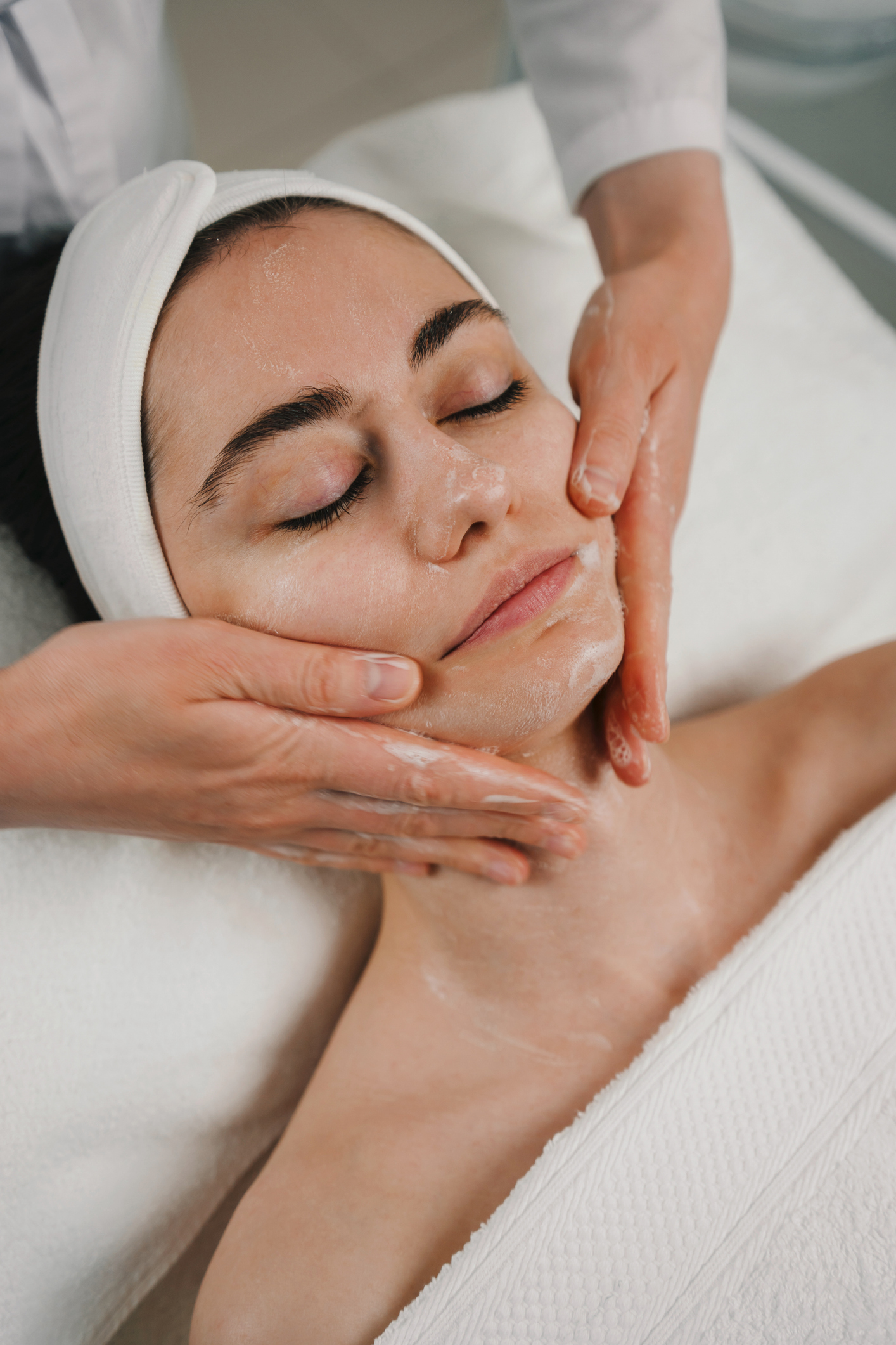 Smiling woman with great skin